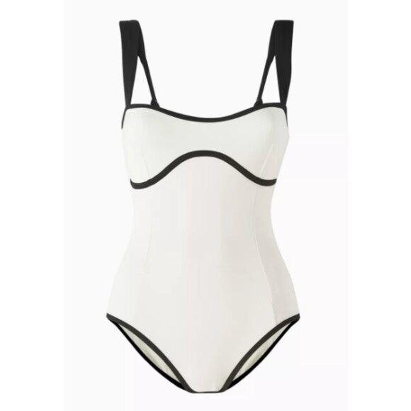 New! Good American Compression Sweatheart One Piece Swimsuit 47319 - Picture 1 of 12